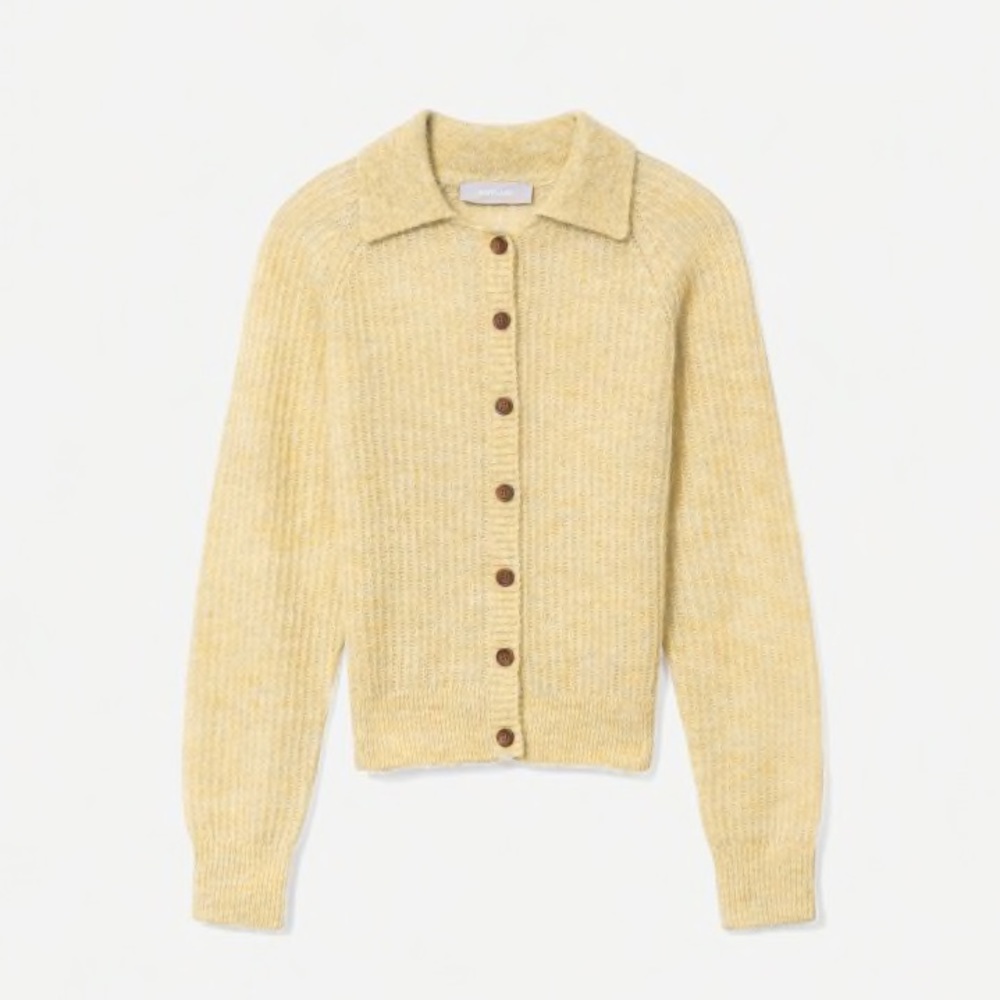 Everlane Alpaca Collared Cardigan